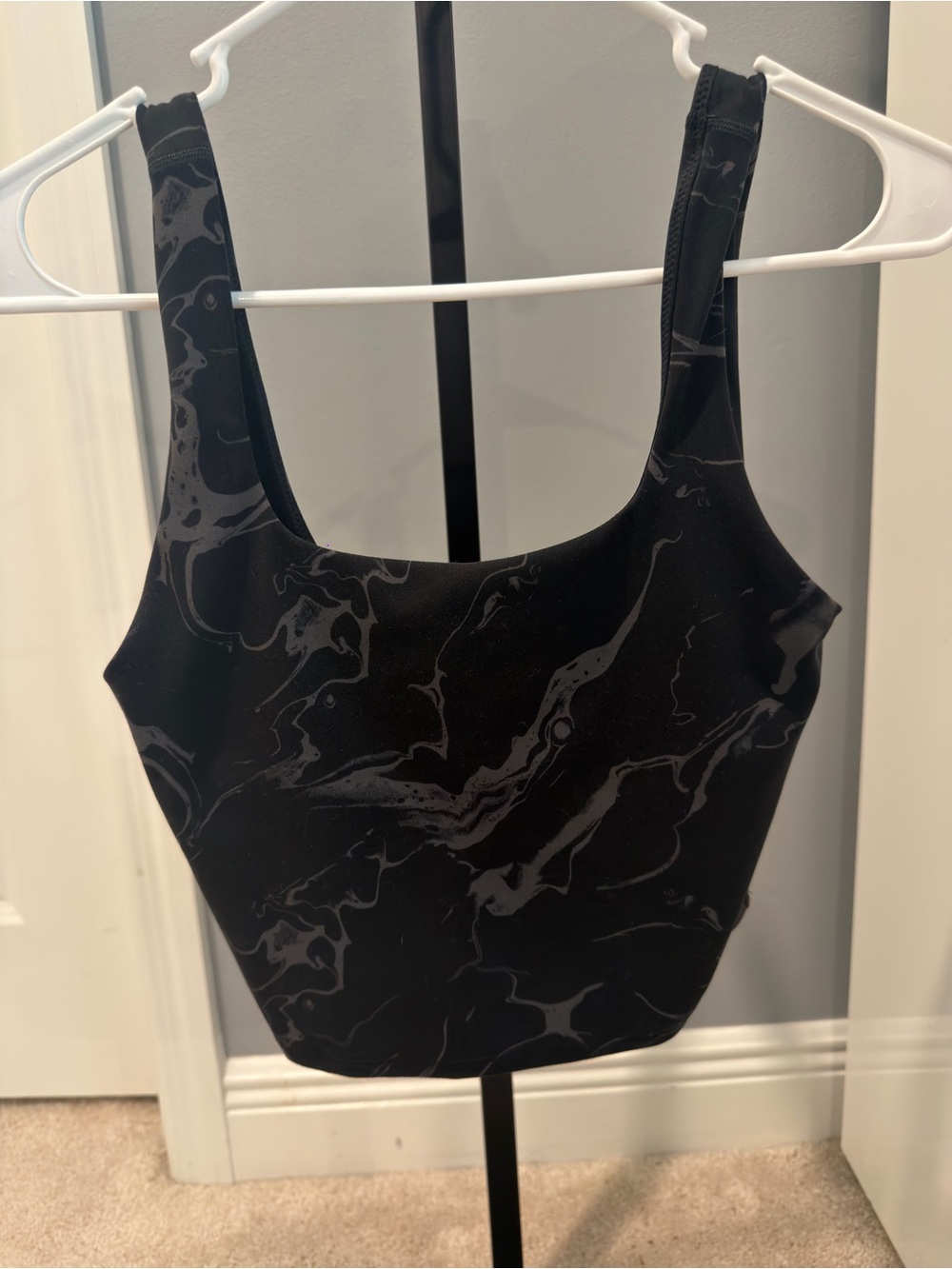 All in Motion Black Swirl Crop Top